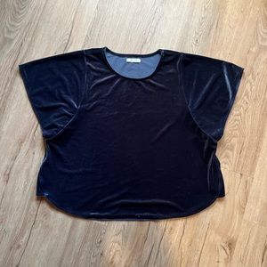 Madewell velvet butterfly top